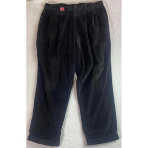 Dockers Corduroy Pants‎ Mens 36X30 Pleated Front Black